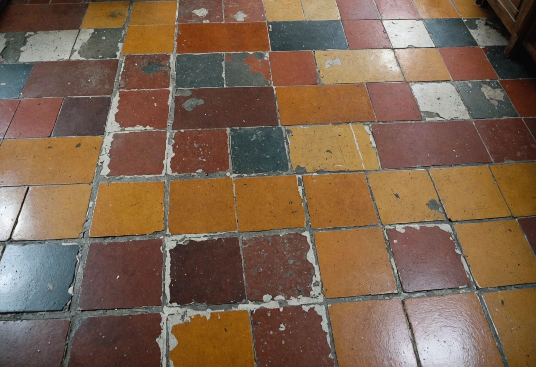 A vibrant before-and-after image of a rental property's flooring, with one half showing dull, worn tiles and the other half gleaming with newly polished hardwood, illustrating the transformative power of floor restoration.