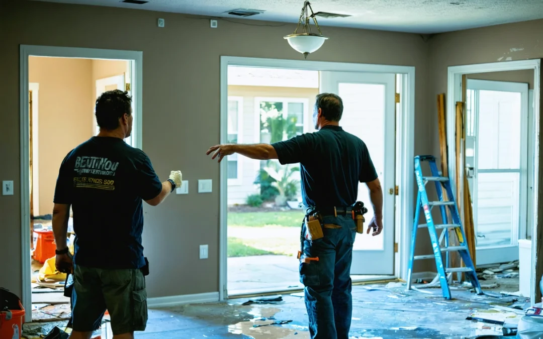 Restoration professional guides occupants through a careful home safety assessment